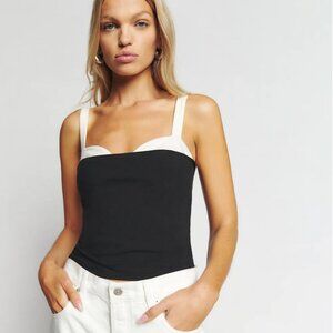 Reformation Harlan Knit Top Black - Size S